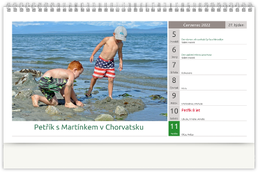 Stolní kalendář - Klasický - zelený